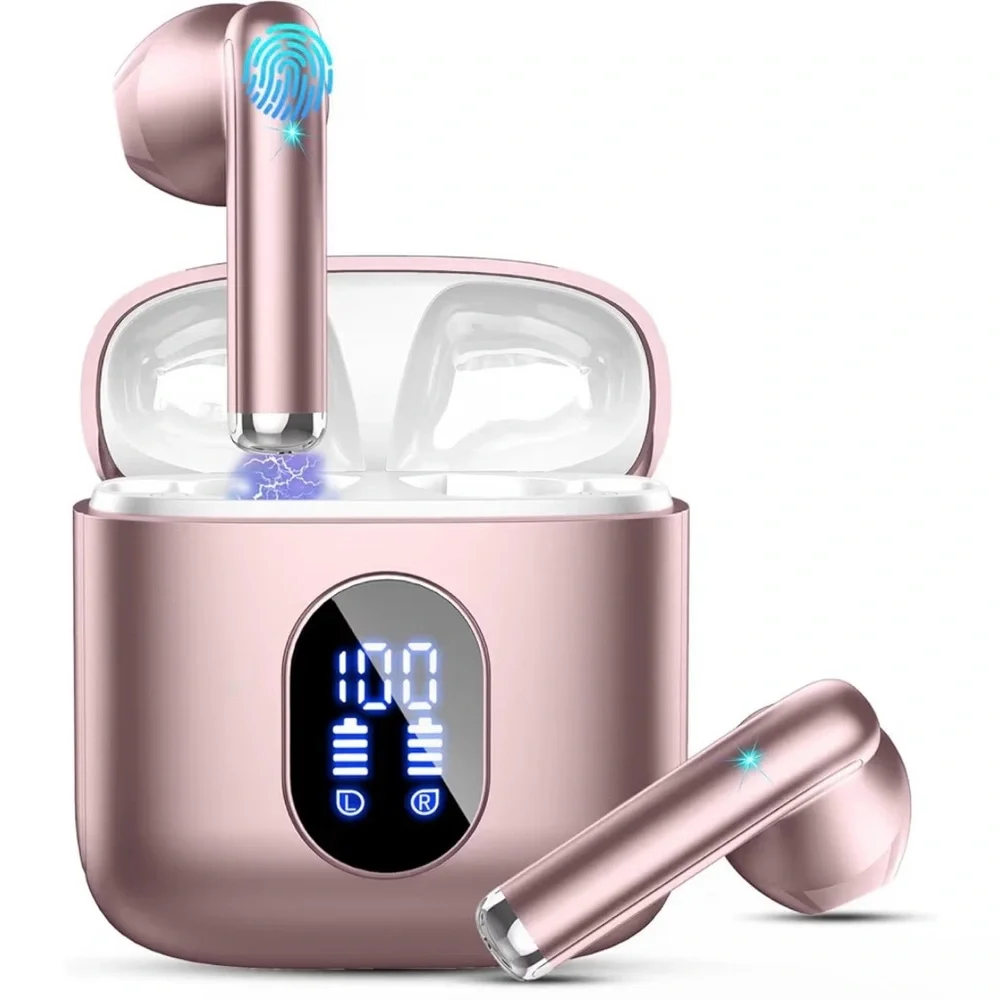 Rinsmola MD53 True Wireless Earbuds Bluetooth Noise Cancelling Mic Pink
